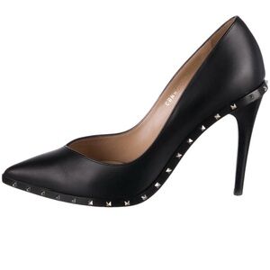 Black Valentino Rockstud Accents Leather Pumps - Size 38 1/2
